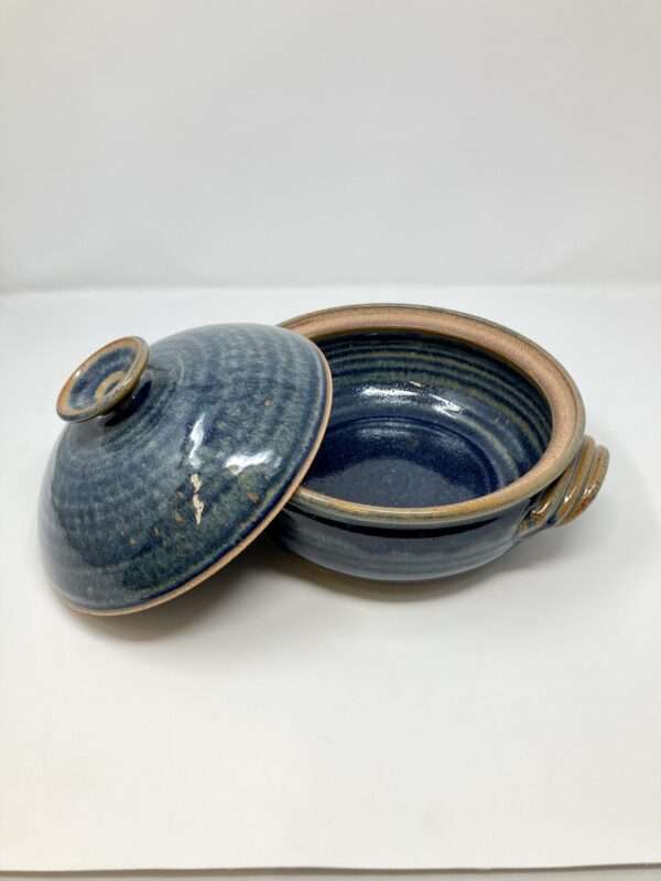 blue casserole dish